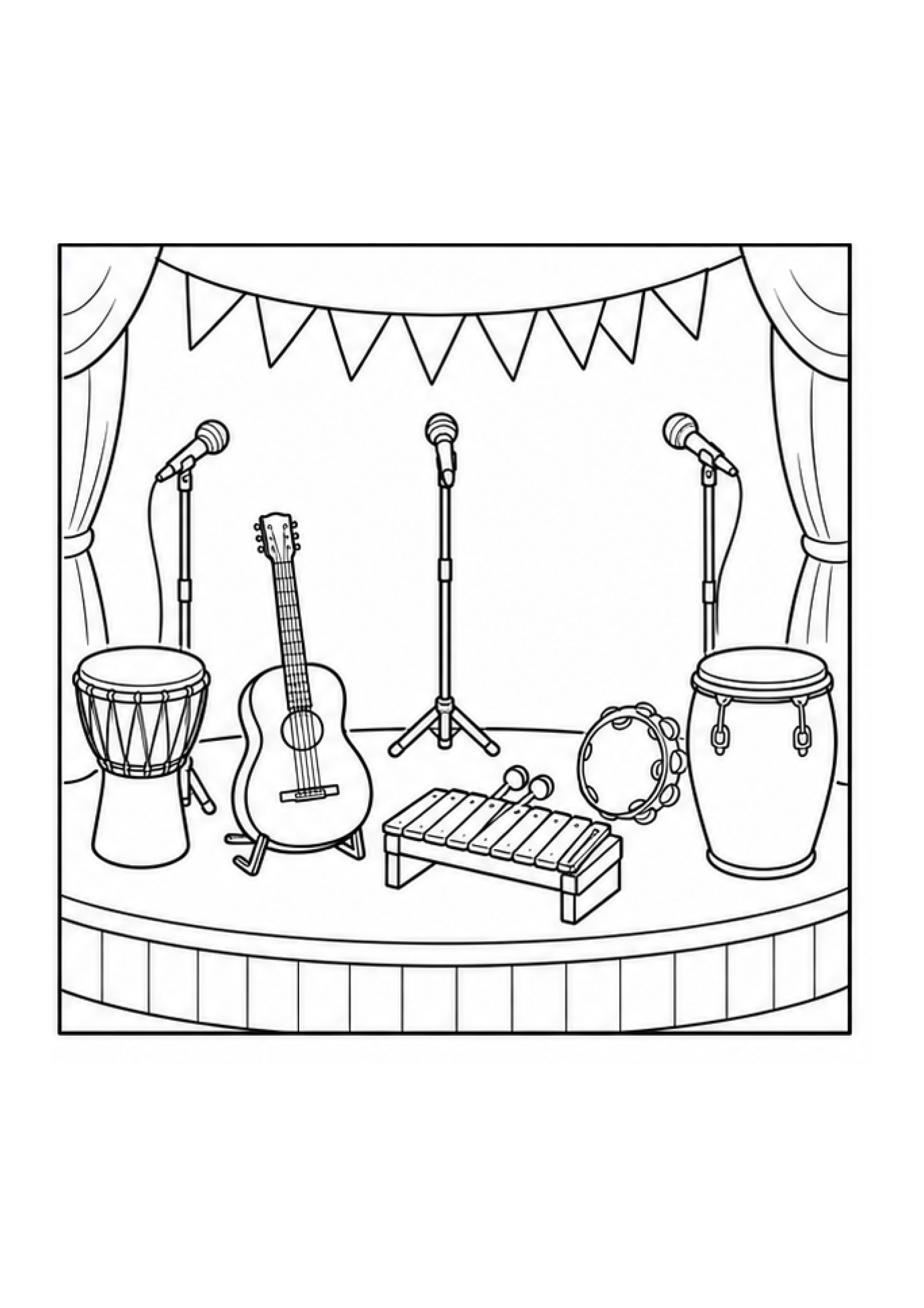 Music Makers Colouring Pack page 4 preview